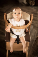 Chaise haute bois en hêtre massif