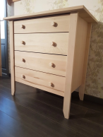 Commode à langer en bois massif naturel pour bébé ou enfant