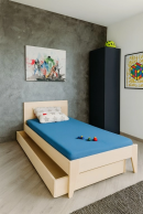 Lit bois avec tiroir Orion