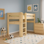 Lit mi haut Dominique 127 en bois massif