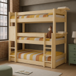 Lit superposé 3 couchages Mathy by Bols en bois