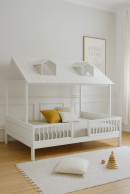 Lit superposé en bois 3 places 90 et 120 cm