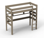 Lit mezzanine enfant ou ado 186 en bois massif