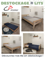 Lits bois massif en promo fabrication CouleursBois