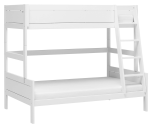 Lits superposés 120 et 90 en bois massif blanc