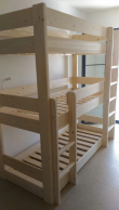 Lits superposés 3 places en bois massif écologique