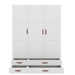 Grande armoire enfant en bois massif avec tiroirs