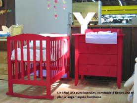 Chambre bebe bois massif Tilleul Mathy by Bols