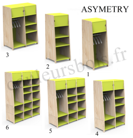 Armoire évolutive en bois de type Montessori