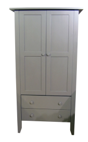 Armoire tilleul Mathy by Bols en bois massif couleur gris ciment