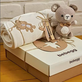Coffret vêtements bébé coton bio thème ours Omnis Pura