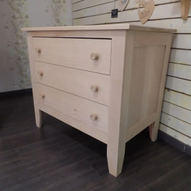 Commode en bois naturel fabriquée en France