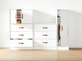 Dressing enfant en bois massif blanc