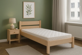 Lit adulte 90x190 bois massif Quentin CouleursBois