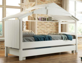 Lit cabane Star Mathy by Bols et son tiroir gigogne