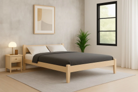 Lit pas cher 140x190 Aurore en bois massif