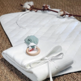 Tapis à langer nomade bio en coton certifié made in France Nomadic Papate