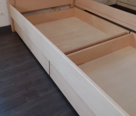 Paire de tiroirs en bois massif pour lits enfants Couleurs Bois