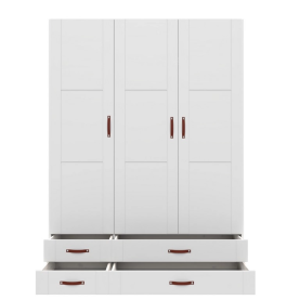 Grande armoire enfant en bois massif avec tiroirs