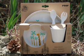 Coffret repas écologique pour bébé en matières renouvelables Reer