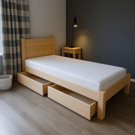 Lit 90x190 avec tiroirs de rangement