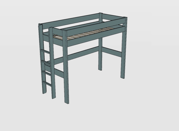 Lit mezzanine &eacute;chelle lat&eacute;rale 172 Mathy by Bols