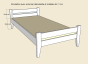 Lit 90 bois massif Enzo matelas 11 cm