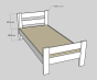 Lit 90x190 Christian avec matelas de 11 cm