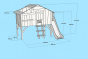 Lit cabane avec toboggan - Dimensions