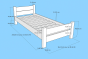 Lit de 90x190 Tom dimensions