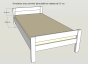 Lit en 90 Camille matelas 15 cm
