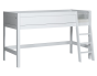 Lit semi mezzanine pin blanc